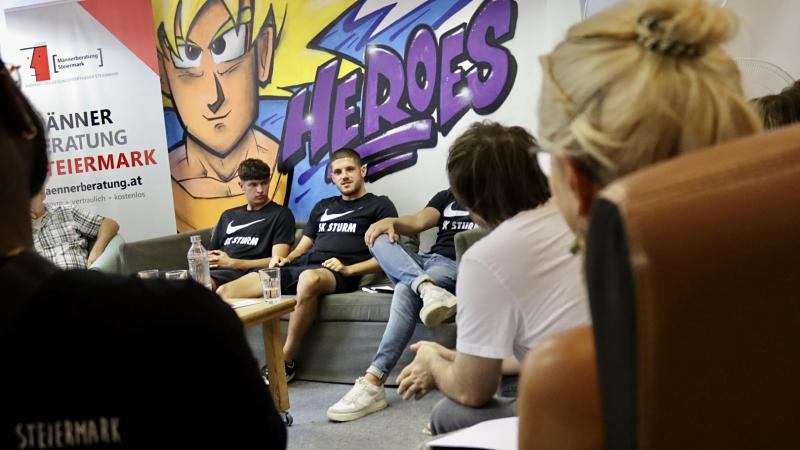 Sturm Spieler Emko Karic und Arjan Malic